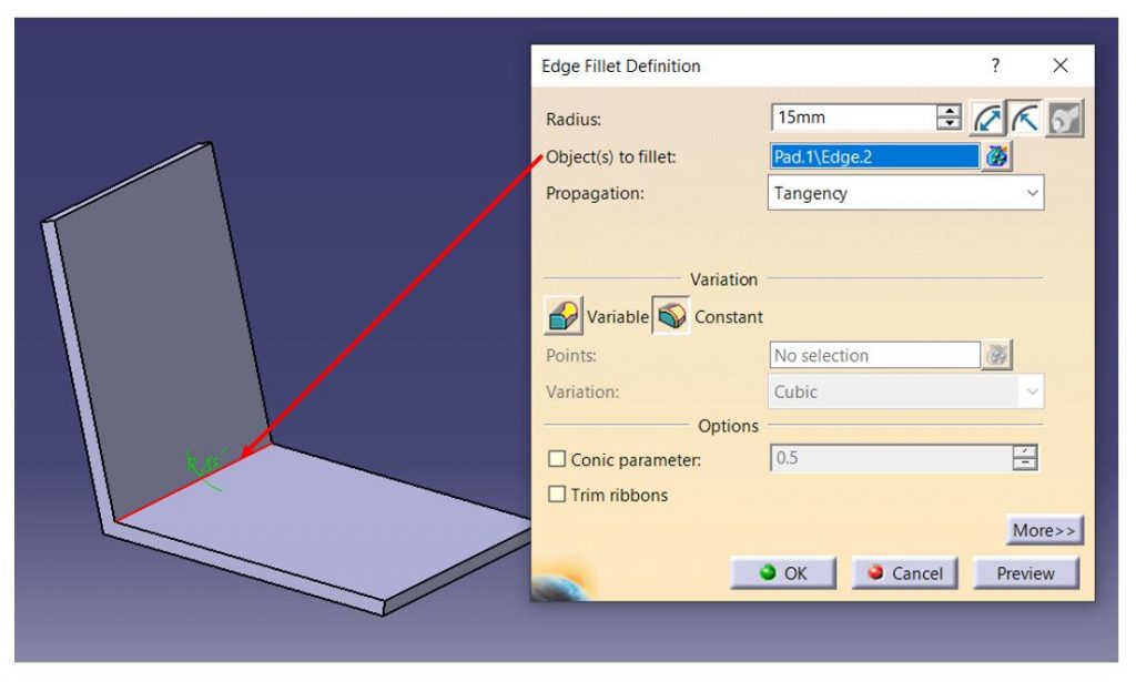 CATIA Knowledgeware | Creating Simple Relation using Formula - IME Wiki