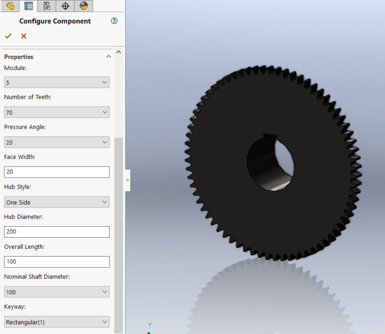 How to Create a Spur Gear Using SOLIDWORKS Toolbox IME Wiki