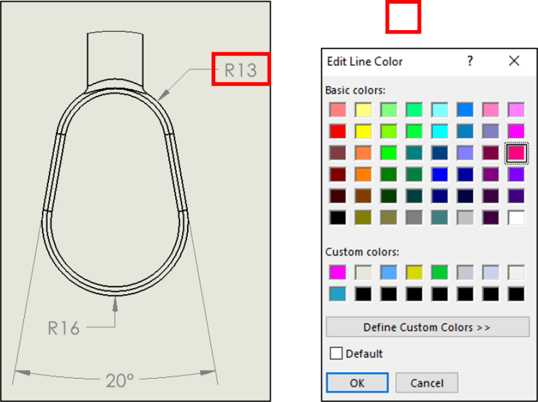 Solidworks Drawing Exploded View Line Color Line format color display mode in SOLIDWORKS Drawing - IME Wiki