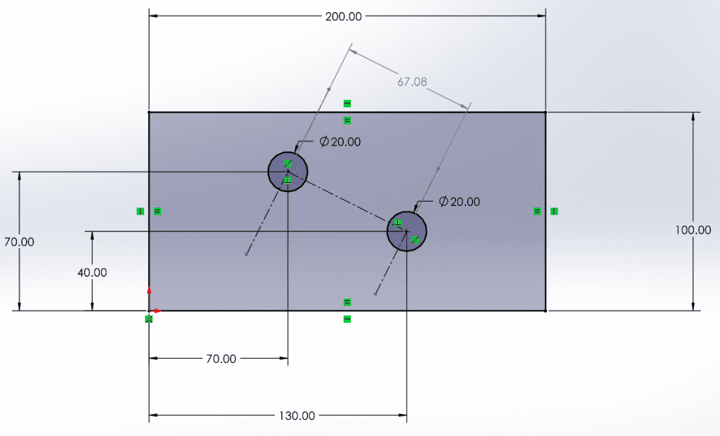 Quick Way to Measure Hole Center Distance in SOLIDWORKS - IME Wiki